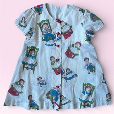 Vintage 60s Raggedy Ann Girls dress 4T 5T