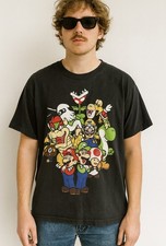 VINTAGE STYLE SUPER MARIO BROS. NES Nintendo T-Shirt XL BOWSER.  Bb