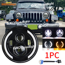 7" Inch Round LED Headlight DRL hi/lo sealed beam Fit Jeep Wrangler JK 2007-2017