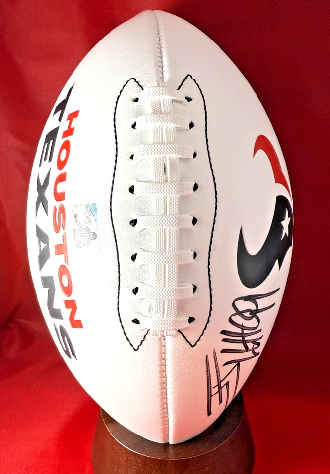 JJ WATT подписанный футбол полный размер - TEXANS #99 w/игрок голографический + доставка бесплатно! - Изображение 3 из 4