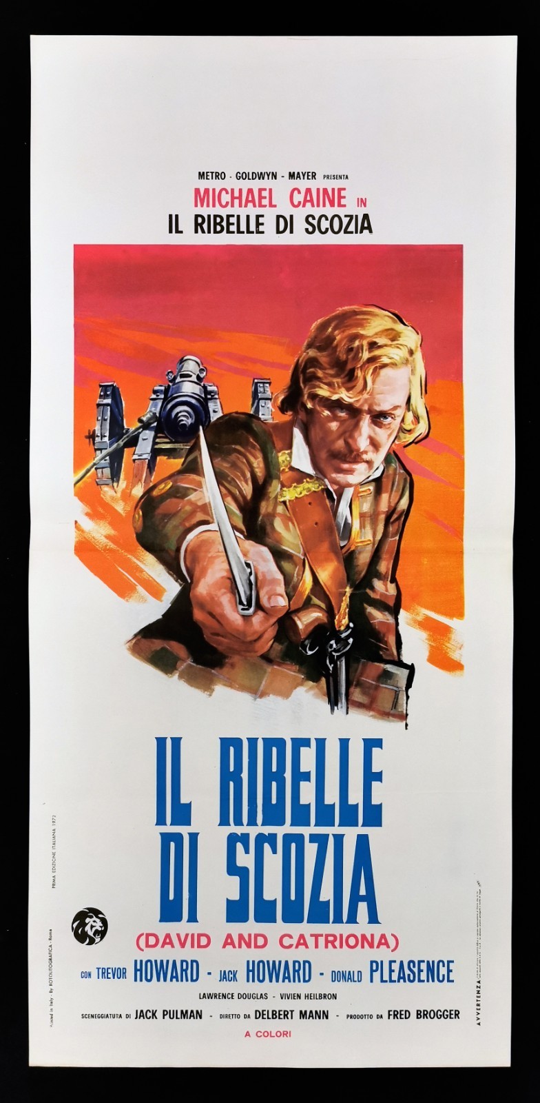 Locandina originale film IL RIBELLE DI SCOZIA (1971) - Regia di Delbert Mann