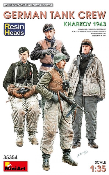 Miniart 35354 - 1:35 German Tank Crew.Kharkov 1943. Resin Heads - Neu-image