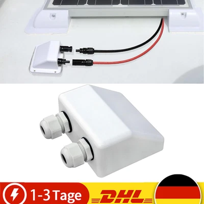 MARKENLOS Dachdurchführung 2-fach Solar Kabeldurchführung Wohnmobil Caravan Camper Weiß DE