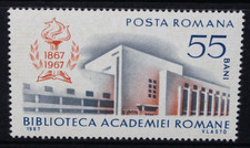ROMANIA 1967 Building: Book Academy Bucharest Centenary. Set of 1. MNH. SG3494.
