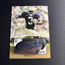 Darius Walker 2007 SAGE Autograph Gold Level Rookie Card #A57 /200. rookie card picture