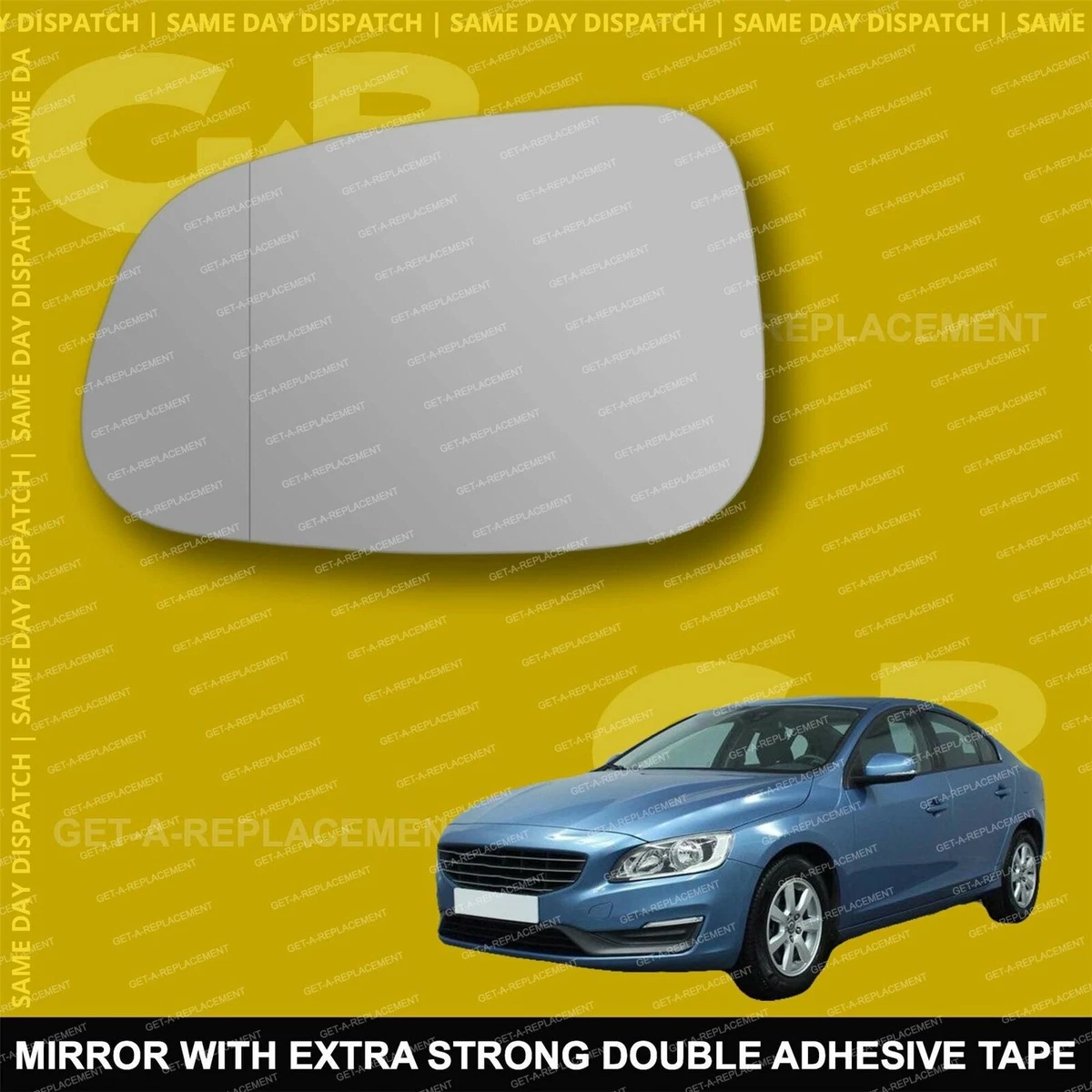 Right Side Heated Wing Mirror Glass With Base Plate For Volvo S60 2011-2018
