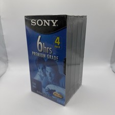 Sony T-120VL 6hrs Premium Grade VHS Blank Tapes 4-Pack New Sealed