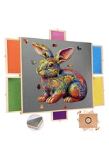 QUNPON 1500-Piece Rotating Puzzle Table with Drawers & Cover – 37x29”