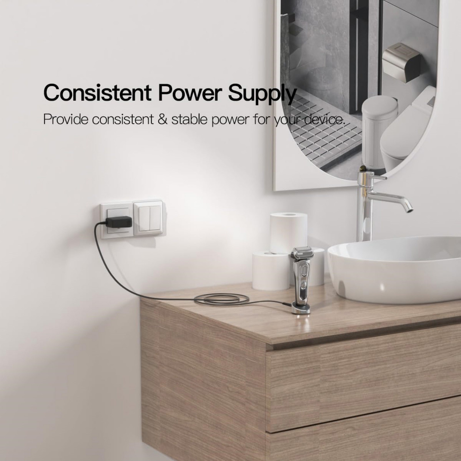 1PCS Wall Charger Cord For Braun Shaver Series 380s-4 7893s 3000s 6610 6620
