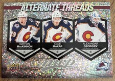 Upper Deck 2023-24 MVP Alternate Threads #AT-1 MacKinnon Makar Georgiev Avs