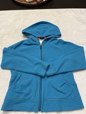 Patagonia Girls Blue Fleece Full-Zip Hooded Jacket w/ Pockets Size S 8