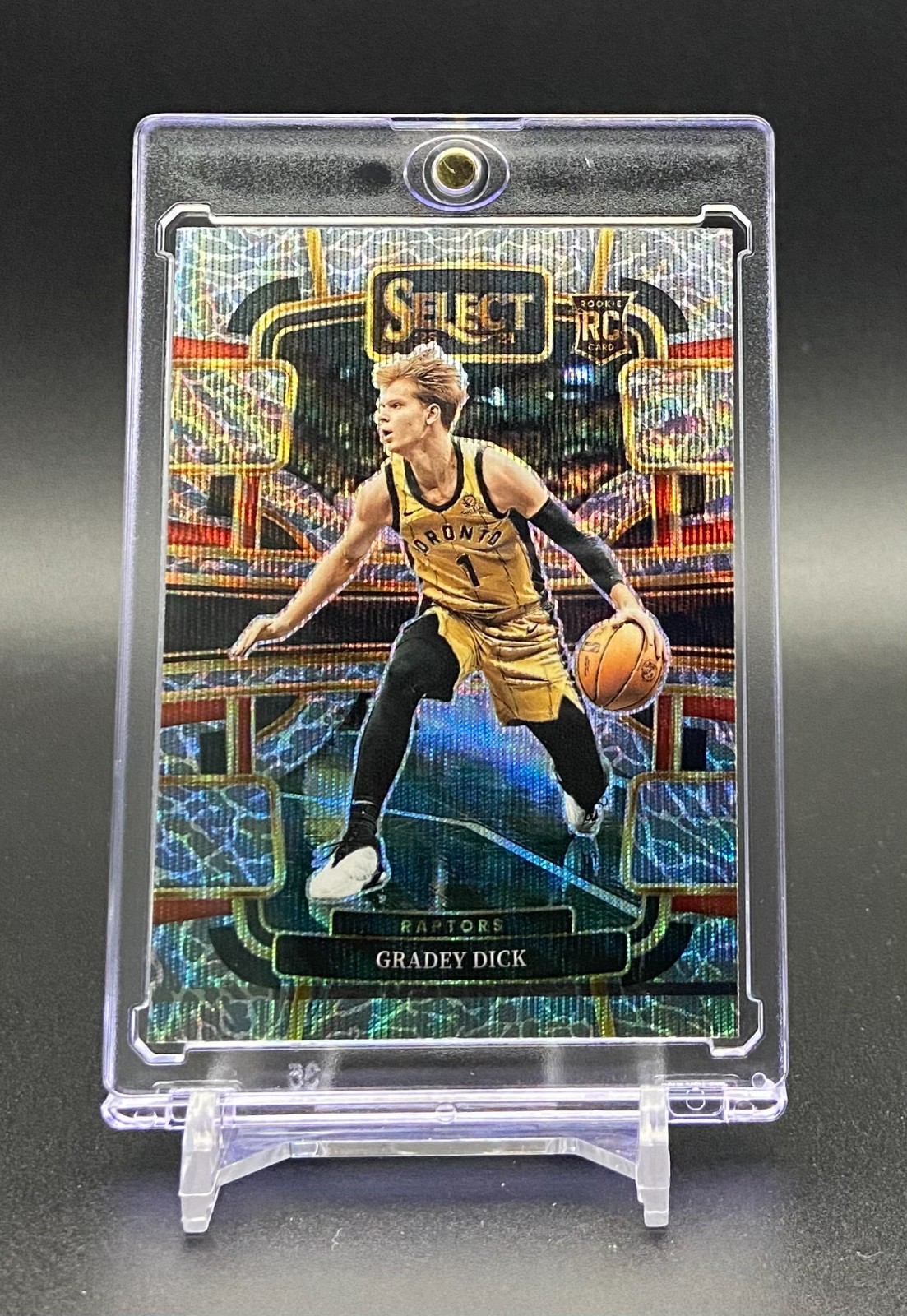 GRADEY DICK - 2023-24 Select CONCOURSE ELEPHANT PRIZM ROOKIE RC SSP Raptors