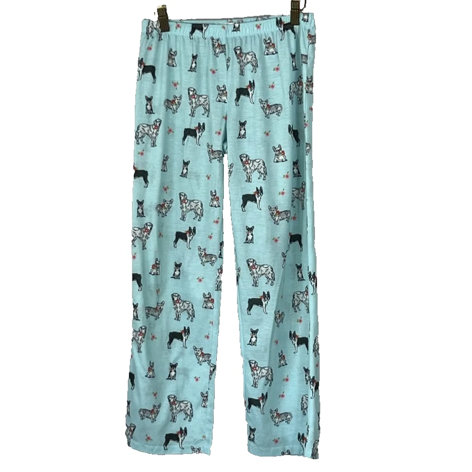 Pj. Salvage Pajama Set Girls L 12/14 Long Sleeve Button Up & Pants Blue Dog - Image 3 of 4