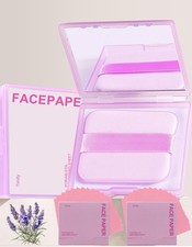 Oil Blotting Paper - 300 Sheets w/Mirror, Puff  Refills, Absorbs Excess Face...