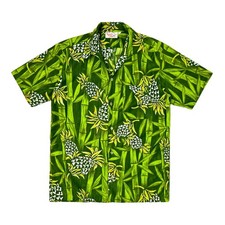 1960s Barefoot in Paradise Hawaiian Shirt – Made in USA Selvedge – s/s medium