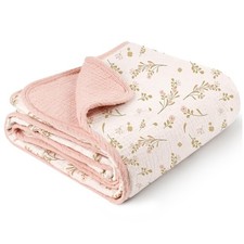 Konssy Muslin Baby Blankets for Girls Boys, 100 Cotton Crib Blanket for Infan...