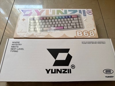YUNZII B68 Tri-Mode Wireless COLORFUL Mechanical Keyboard - Beige Switch 2