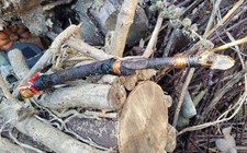 ✨️Quartz Wood Copper Leather Bound Wand Engraved Runes Pagan Wiccan Witch Druid