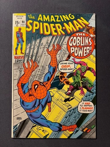 Amazing Spider-Man #98 (1971) - No Comics Code! Green Goblin! Drug! Romita! VF-