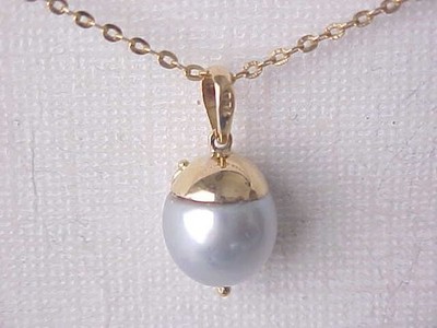 10,5 MM AAA ECHTE TAHITIPERLE ANHÄNGER MASSIV 18 K GELBGOLD