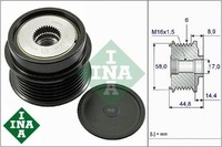 INA 535027110 Generatorfreilauf Freilauf Generator FüR Hyundai FüR Kia