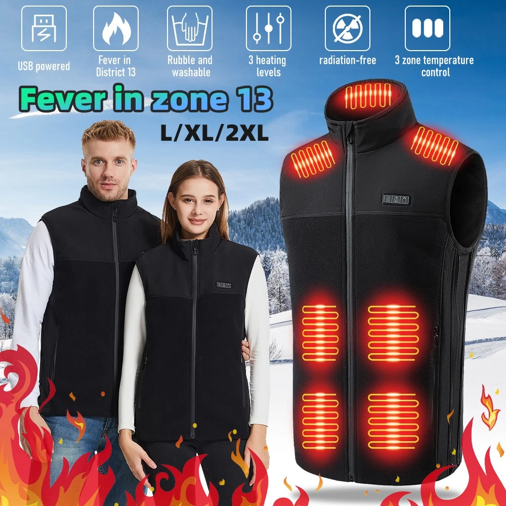 Heated Vest 9 Heating Zones With 10000mAh Battery Pack Electric Heating Vest US
Opens in a new windo
