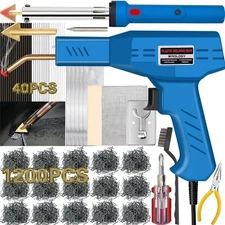 220W Plastic Welder, 1200PCS Staples 40PCS Rods Plastic Welding Kit, 5 in 1 W...