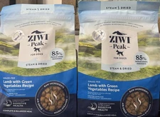 2 ZIWI Peak Steam & Dried Dog Food  Lamb w/Green Vegetables Recipe 1.8  12/12/25