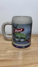 Vintage 1995 Anheuser-Busch Bud-Wis-Er Frog Beer Stein Collectible Budweiser