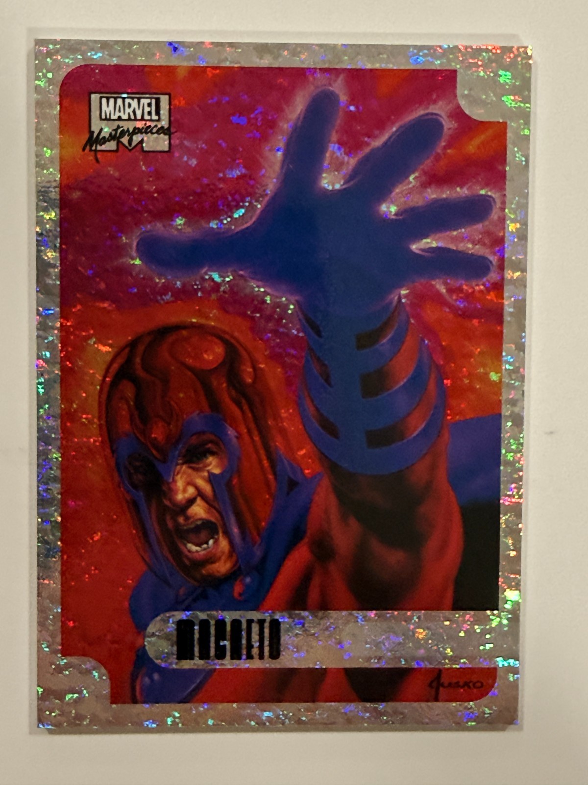 2016 Marvel Masterpieces Holofoil Speckle #10 MAGNETO #44/99🔥🔥🔥*