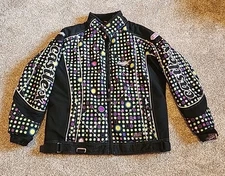 Girls Castle X Jacket Twist Snowmobile Racing Winter Polka Dot Black Girls XL