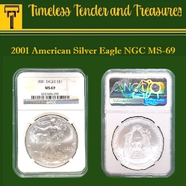 American Eagle MS 69 Graded 2001 Silver Bullion Coins for sale | eBay