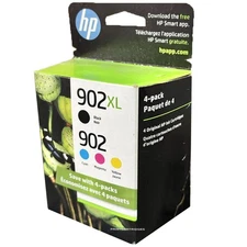 HP 902XL Genuine Black HP 902 Regular Color Ink Cartridges