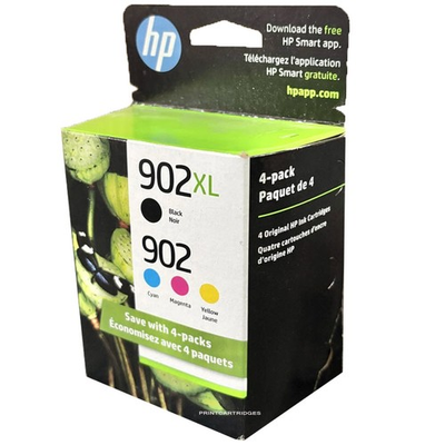 #ad New Genuine HP 902XL Black HP 902 Regular Color Ink Cartridges Reatail Box $53.90