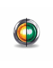 Mini Button Dual Revolution Marker LED - Amber / Green AMBER/GREEN TLED-BX3AG