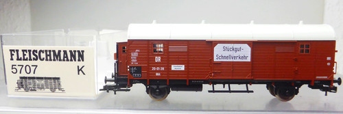 Fleischmann 5707 ; Güterwagen "Stückgut-Schnellverkehr" DR, wie neu in OVP /Z555 | Condition: Gebraucht