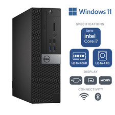 DELL Desktop Computer PC i7,up to 32GB RAM,1TB m.2 SSD, Windows 10/11, WiFi