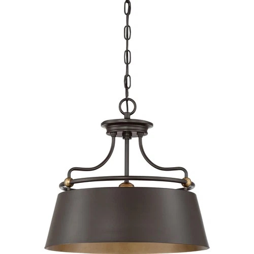 Quoizel FV2818 Bronze Fairview 3-Light 18"W Pendant With A Metal Shade - Picture 7 of 7