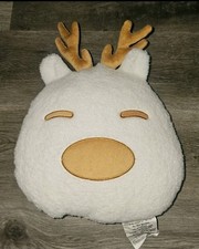 Christmas White Plush Reindeer Throw Pillow Target Bullseye Playground 2024