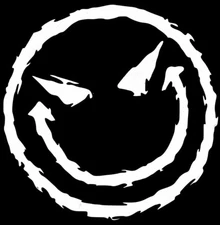 Evil Smiley Cut Vinyl Car Truck Window Bumper Laptop Decal Sticker 15 colrs