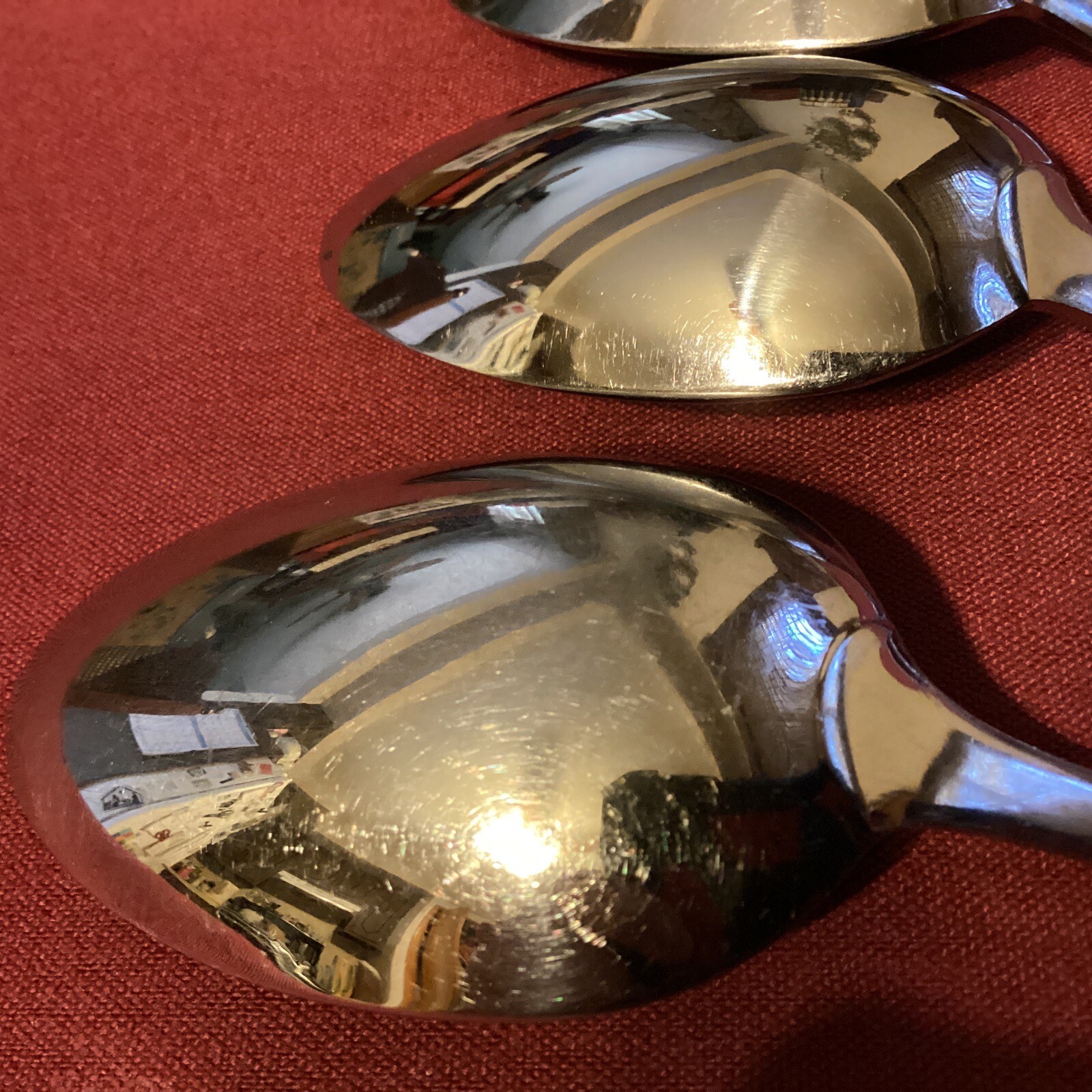 Borromeo Set of 3 Soup Spoons 8" CALDERONI Stainless Flatware Italy eBay