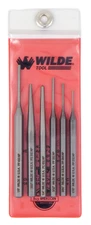 Wilde 6pc Gunsmith Punch Set MADE IN USA Pin Center Solid w Case Gun Smith