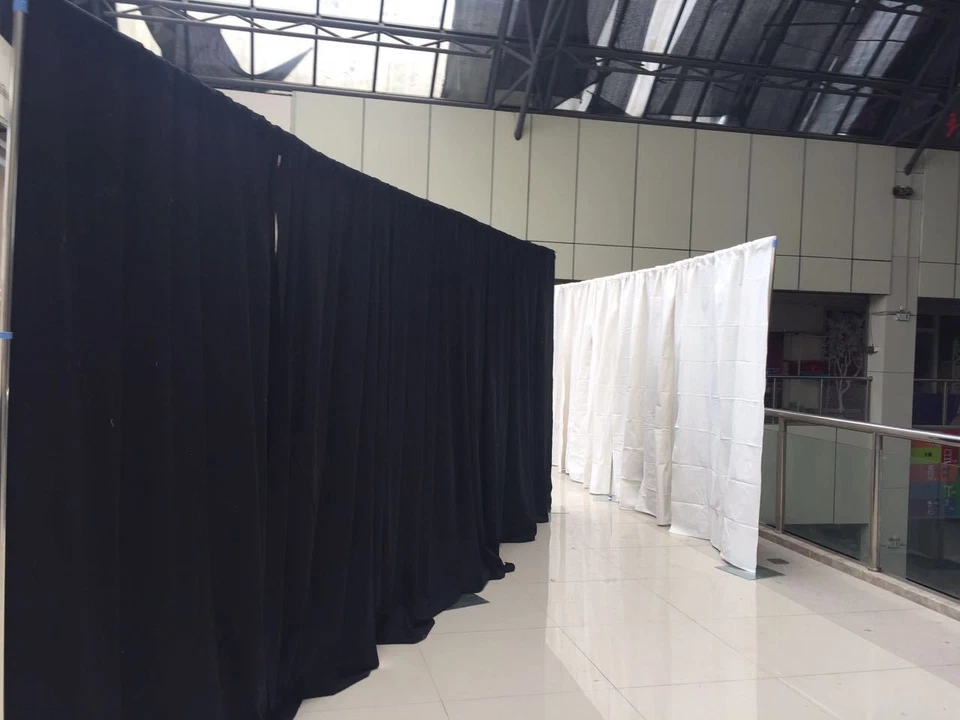 KIT DE TELÓN DE FONDO RÁPIDO AJUSTABLE 10 PIES DE ALTO X 10 PIES-50 PIES DE ANCHO TUBO SIN CORTINA Foto 4 de 4