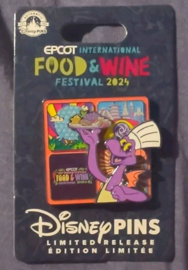 2024 Disney Epcot International Food And Wine Festival Chef Figment Pin New LR!!