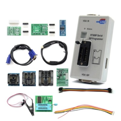RT809F ISP Programmer LCD Usb Repair Tools with 1.8V Adapter Sop8 Test Clip