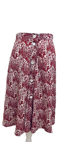 RARE Vintage Guy Laroche Designer 100% Silk Skirt Made In Paris, France Size Med - Picture 3 of 11