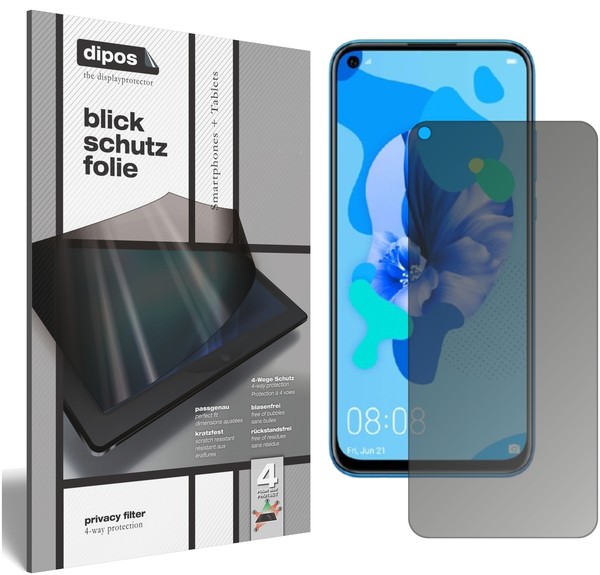 Huawei Nova 5 Blickschutzfolie Matt Schutzfolie Folie Display Schutz Dipos-image