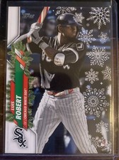 2020 Topps Holiday Luis Robert SSP!!!  Candy Cane Bat And Belt!!!  Super Rare!!!
