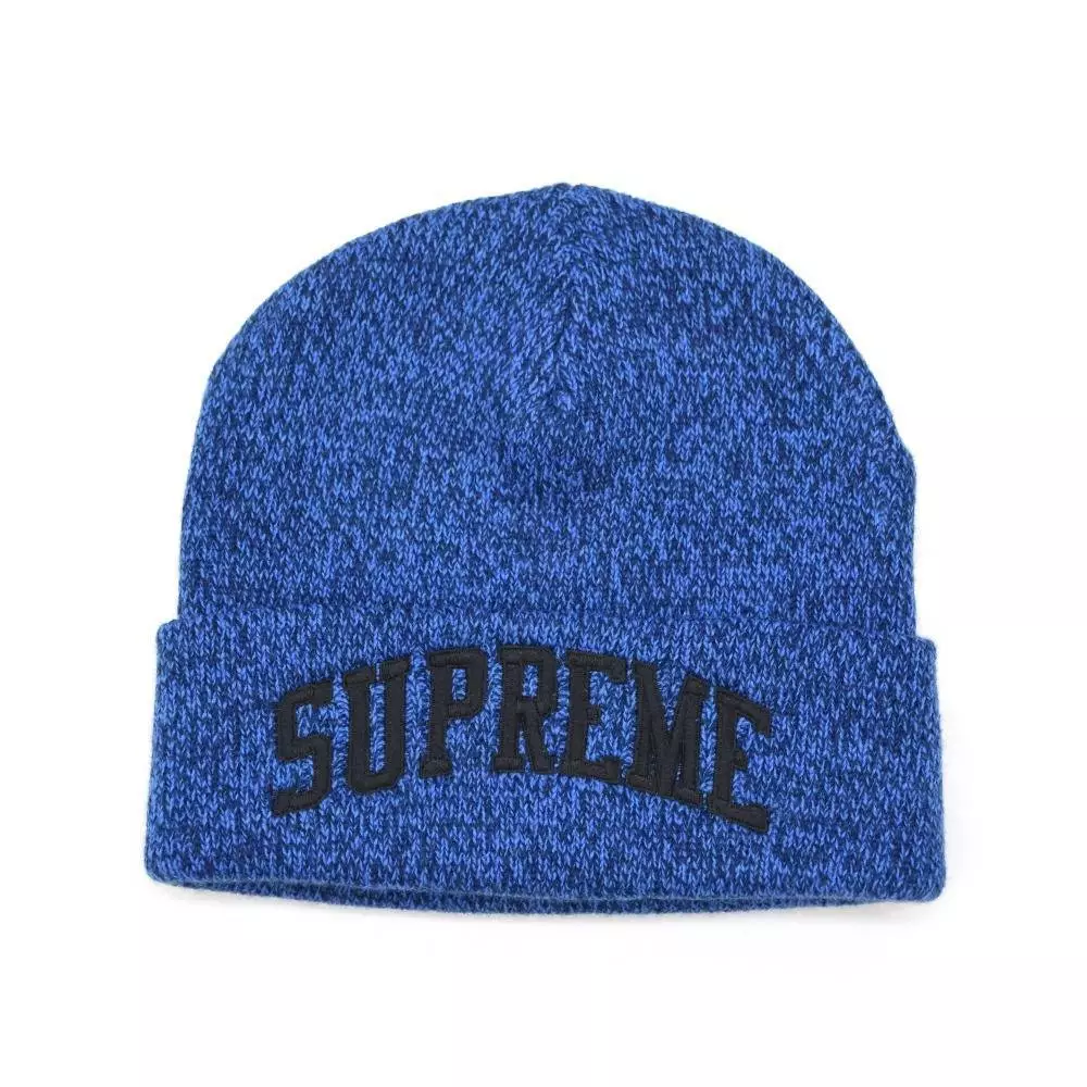 Supreme Mixed Yarn Beanie Royal bleu/noir F/W 16