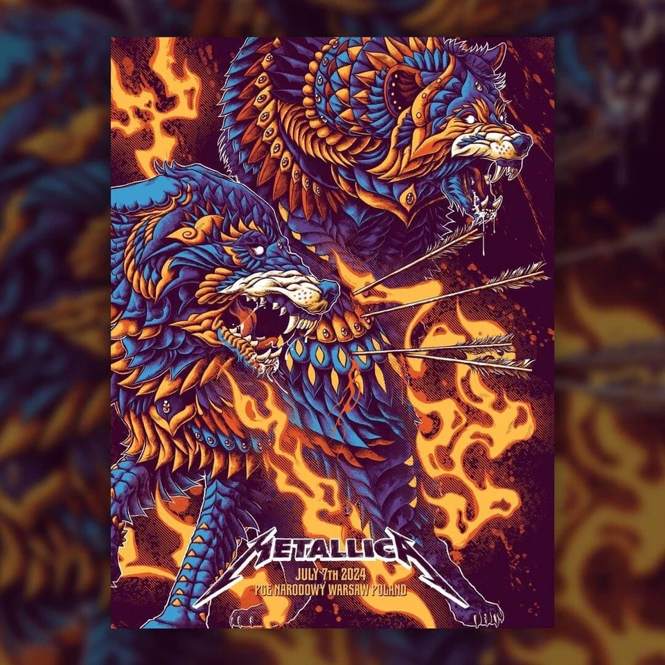 Metallica Warschau Warsaw Event Poster Bundle 5.7. & 7.7. 2024 - Bild 2 von 2